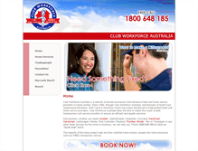 Tablet Screenshot of clubworkforce.com.au